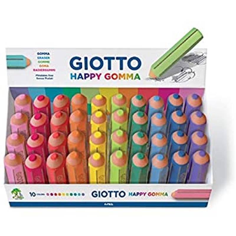 Giotto Happy Gomma - colori assortiti - Cartoidea