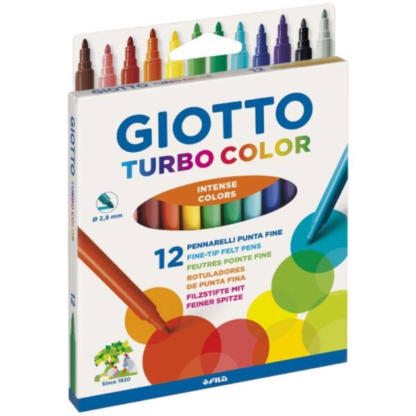 Giotto Turbo Color – Astuccio da 12 colori - Cartoidea