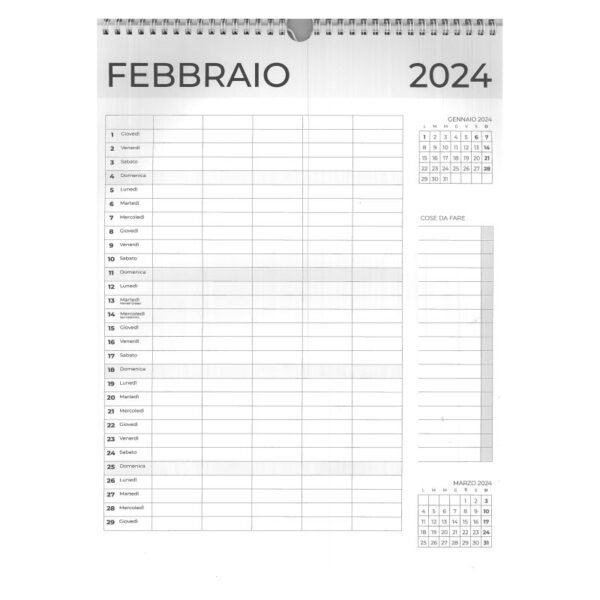 CALENDARIO 2024 l'organizza famiglia MENSILE family planner DA PARETE  cartomania